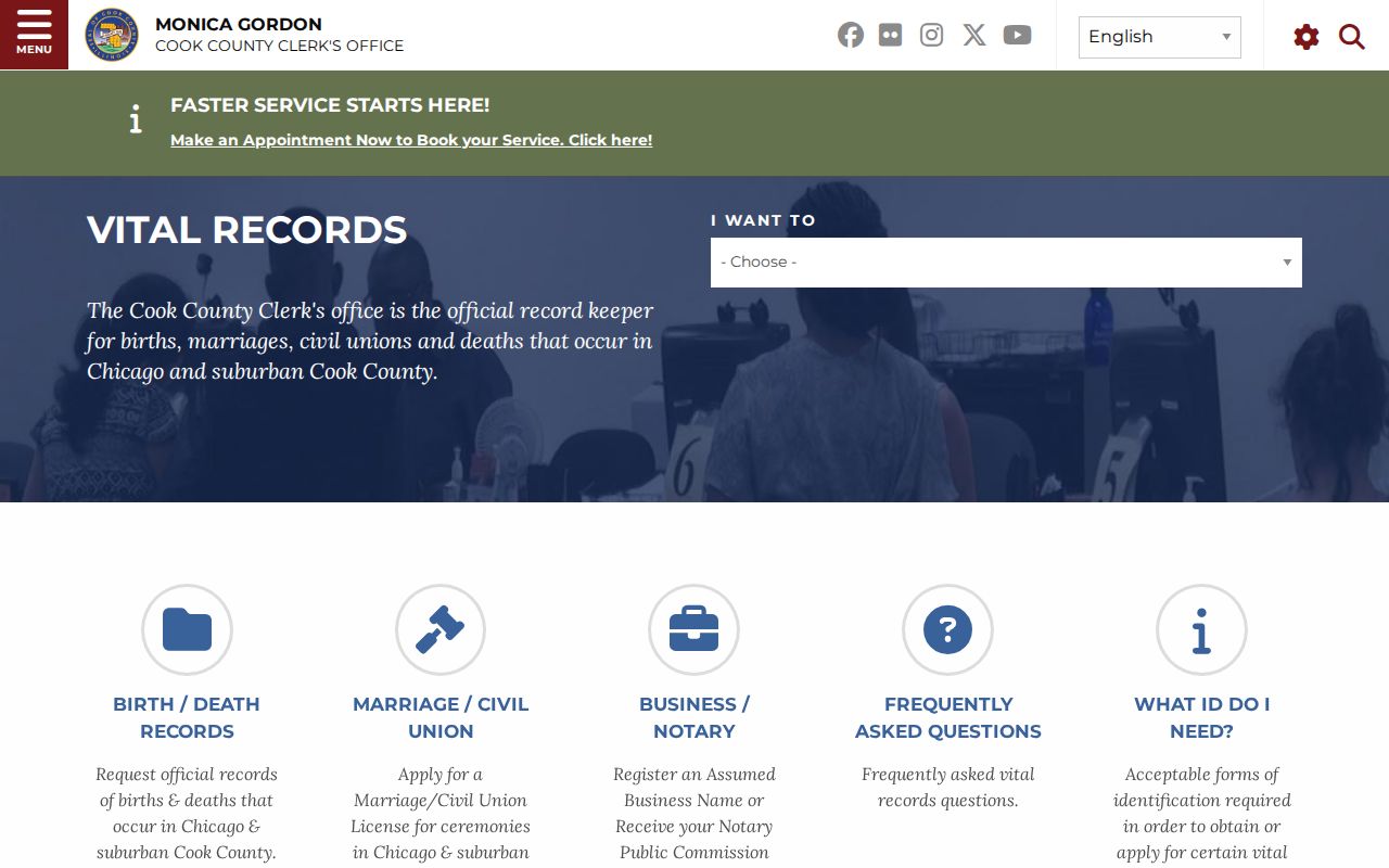Northbrook residents directory Cook County vital records